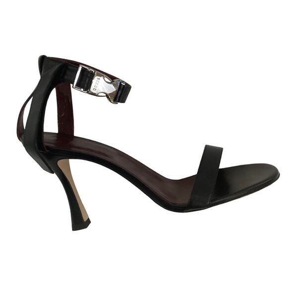 Staud Viva Ankle Strap Sandal In Black Leather Size 10 Heels - Picture 4 of 11